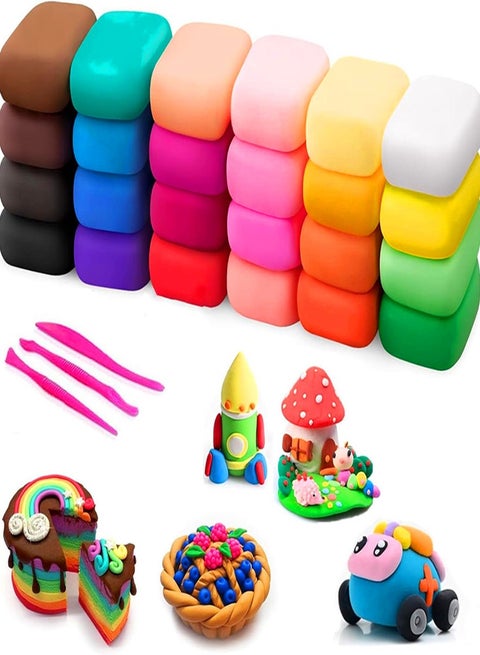 Air Dry Clay 48 Colors Plasticine Modeling Clay Kit With 3 Sculpting Tools  Super Light Clay  Multi color Modelling Clay Interactive Toy Diy Plasticine For Children Education