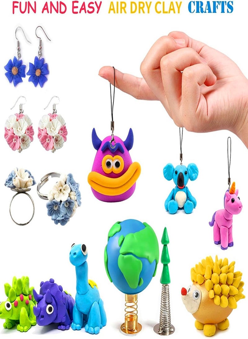 Air Dry Clay 48 Colors Plasticine Modeling Clay Kit With 3 Sculpting Tools  Super Light Clay  Multi color Modelling Clay Interactive Toy Diy Plasticine For Children Education