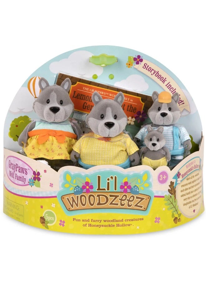 Lil Woodzeez Li'l Woodzeez - The Graypaws Wolves Family - 6462  - Image 1