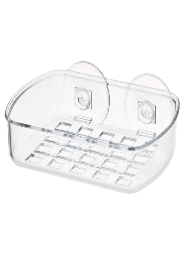 InterDesign iDesign BPA-Free Plastic Suction Bar Soap Dish - 5.25" x 4" x 2", Clear,19600 - Image 4