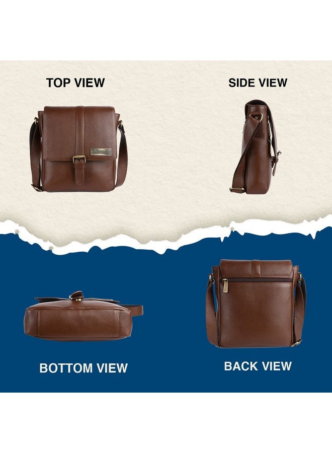 HAMMONDS FLYCATCHER Men Genuine Leather Sling Bag , Stylish and Spacious Side Bag , Crossbody Bag Daily Use, Travel, Adjustable Strap, 1 Year Warranty - Brushwood, Brown - Image 5