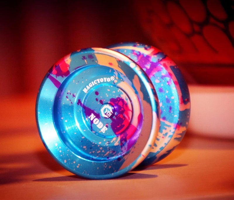 Zikra Y01 Node Professional Unresponsive Yoyo, Colorful Yoyo Long Spinning Time Prettiest Yoyo with Glove, Yoyo Bag and 5 Replacement Yoyo Strings (Blue+Pink+Silver) - Image 3