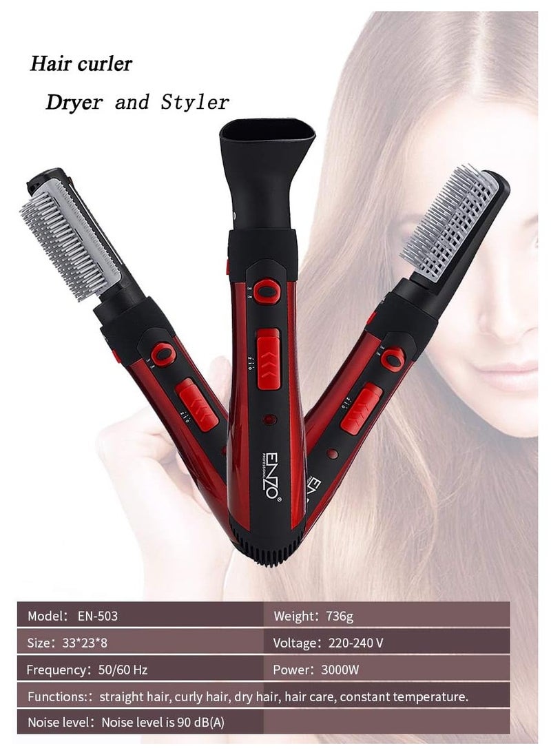 ENZO - ENZO Hair Styler & Dryer With 3 Attachments-EN-503Curler,Straightener,Styler,Dryer - Image 1