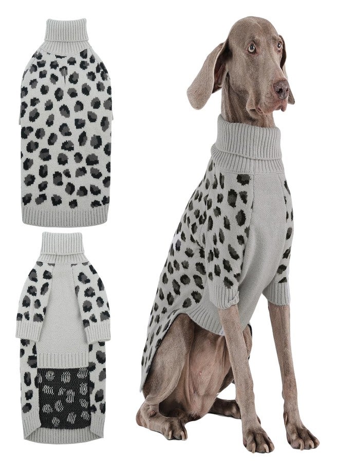 ROZKITCH Cozy Dog Sweater for Medium and Large Dogs, Warm Knit Pullover, Perfect Winter Clothes for Huskies Beagles and Great Danes Grey L - Image 1