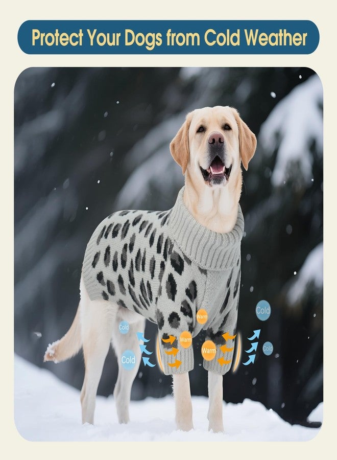 ROZKITCH Cozy Dog Sweater for Medium and Large Dogs, Warm Knit Pullover, Perfect Winter Clothes for Huskies Beagles and Great Danes Grey L - Image 4