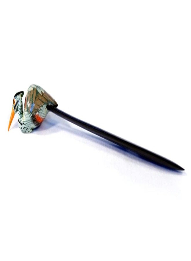 Lx Hand Painted Blue Heron Bird Letter Opener - Image 1