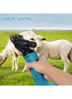 erorex Electric Sheep Shears 500W 2400Rpm Professional Shearing Clipper 21V With 6 Speed For Shaving Fur Wool In Sheep Cattle And Other Farm Livestock With Lithium Batteries  - Image 5