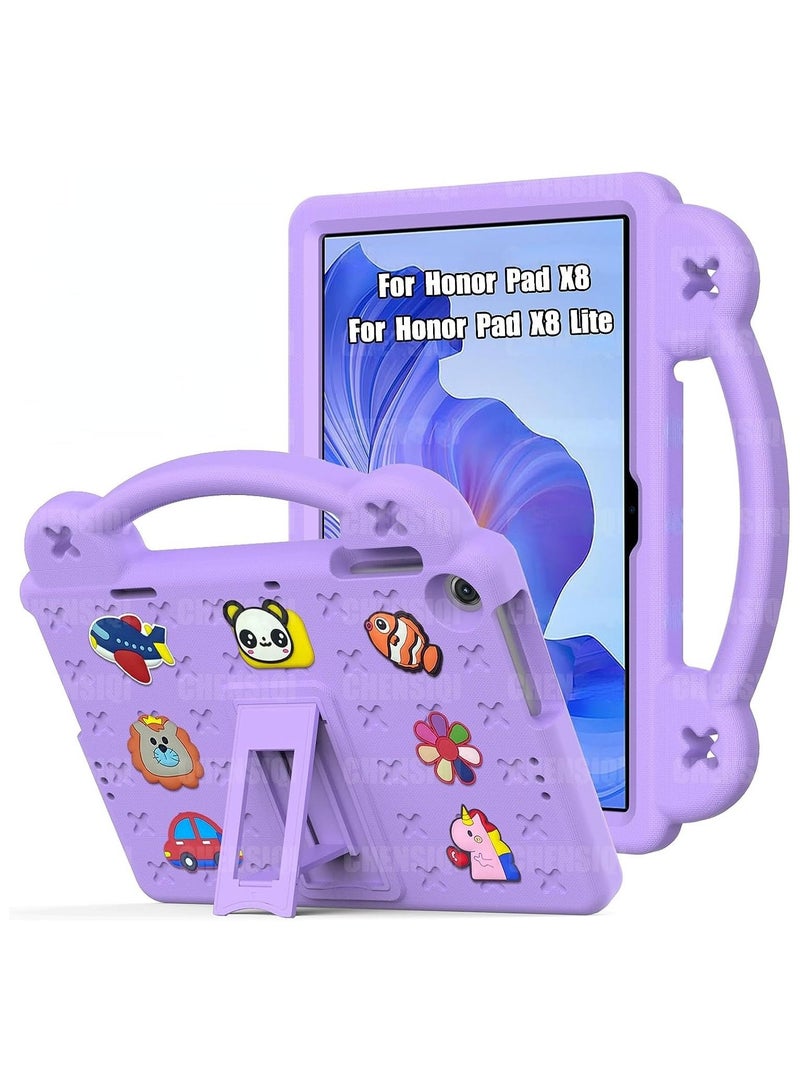 Kids Case Compatible with Honor Pad X8 / X8 Lite 10.1 inch 2022, Heavy Duty EVA Foam Shockproof Cover Kids Proof Tablet Case with Stand - Image 1
