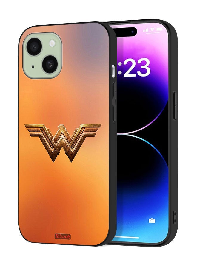 Tolwak Apple iPhone 15 Protective Case Cover Wonder Women Logo - Image 1