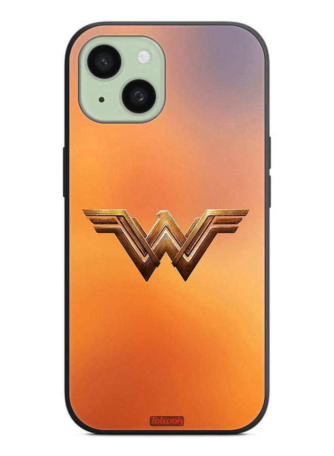 Tolwak Apple iPhone 15 Protective Case Cover Wonder Women Logo - Image 2
