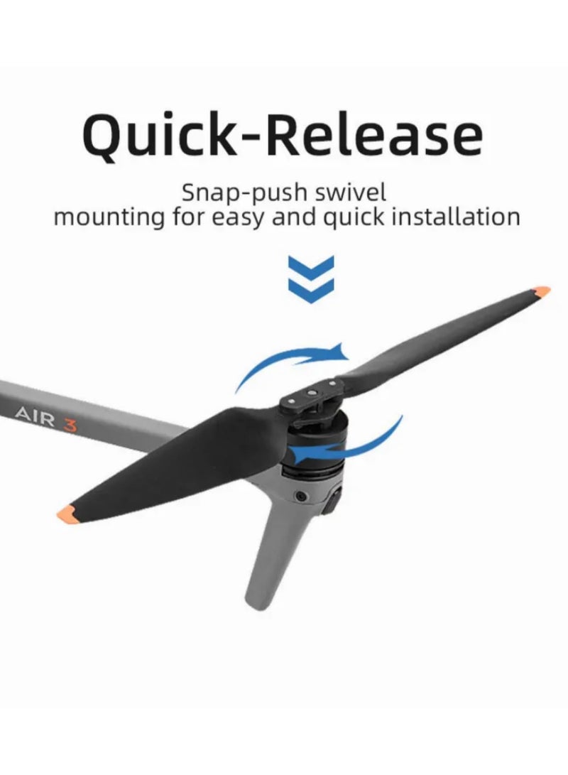 2pair 8747F Propeller for DJI Air 3S / Mavic Air 3 Drone Lightweight Quick-Release Spare Props High-Toughness Low-Power Design Aerodynamic Efficient Fan - Image 2