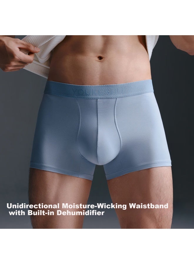 Youkeshu Men's Underwear 100-count Cotton Silk Gusset 10a Antibacterial High-end Comfortable Men's Boxer Briefs - Image 3