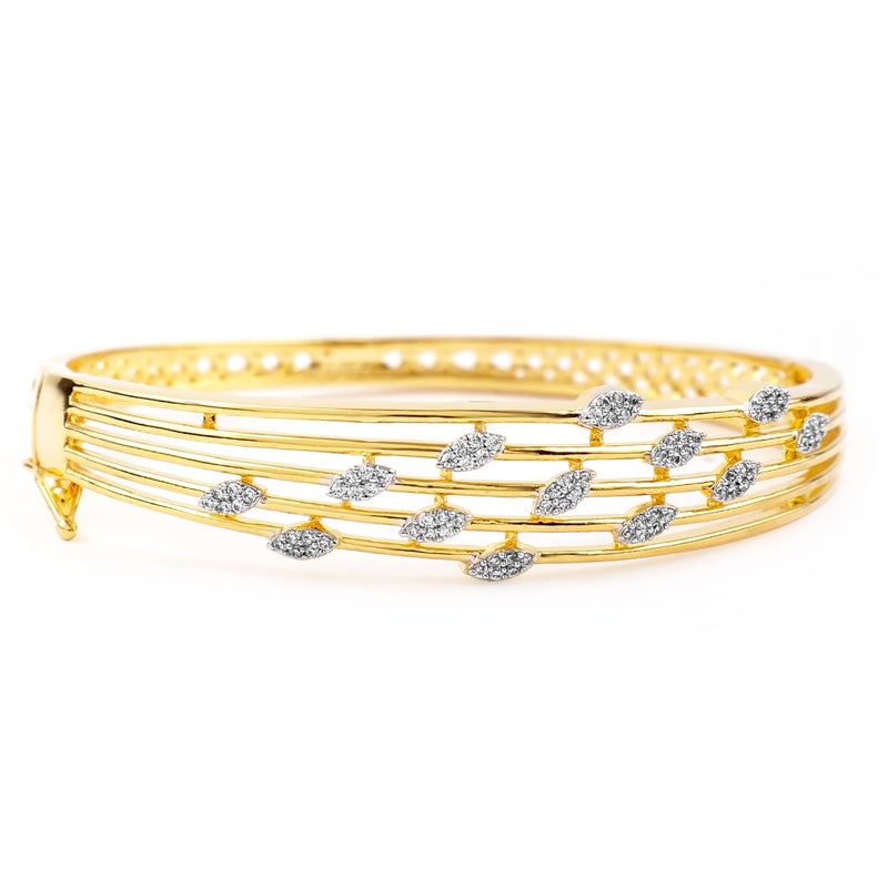 Rubans Bracelet t Golden Cubic Zirconia Studded Bangle Style Jewellery Gift for Women & Girls - Image 3