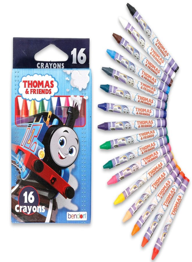 توماس آند فريندز أقلام تلوين توماس وأصدقائه للأطفال الصغار من عمر 1-3 سنوات - مجموعة من 24 قلم تلوين برسومات قطارات للأطفال الصغار، مثالية كهدايا للحفلات، وحقائب الهدايا، والمزيد | مجموعة أقلام تلوين قطار توماس للأولاد - Image 3