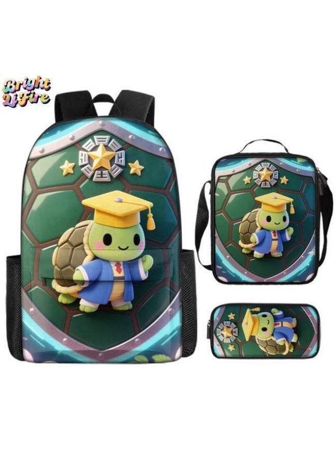 Bright Li Fire Fashion is unlimited! Cartoon bag three-piece set, suitable for a variety of scenes for students and teenagers (available for students, children, friends on outings, mountain climbing, schooling, etc.) - 8 - Image 1