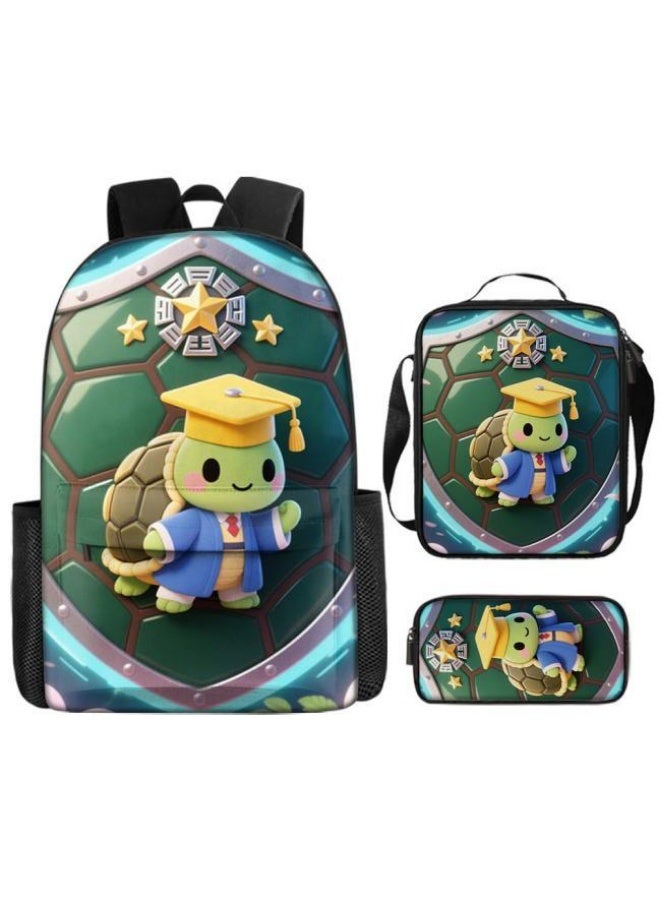 Bright Li Fire Fashion is unlimited! Cartoon bag three-piece set, suitable for a variety of scenes for students and teenagers (available for students, children, friends on outings, mountain climbing, schooling, etc.) - 8 - Image 2