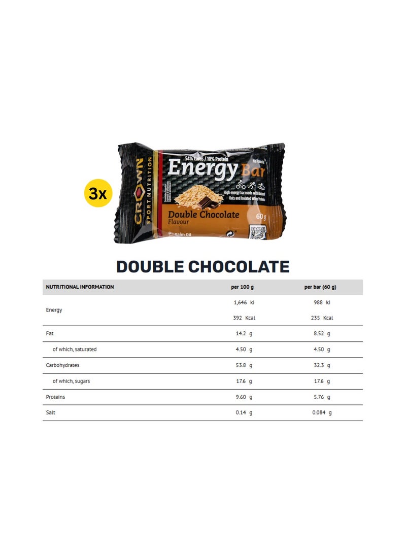 CROWN SPORT NUTRITION CROWN SPORT NUTRITION - Energy Bar Assorted Flavors (12 x 60g)  - Image 3