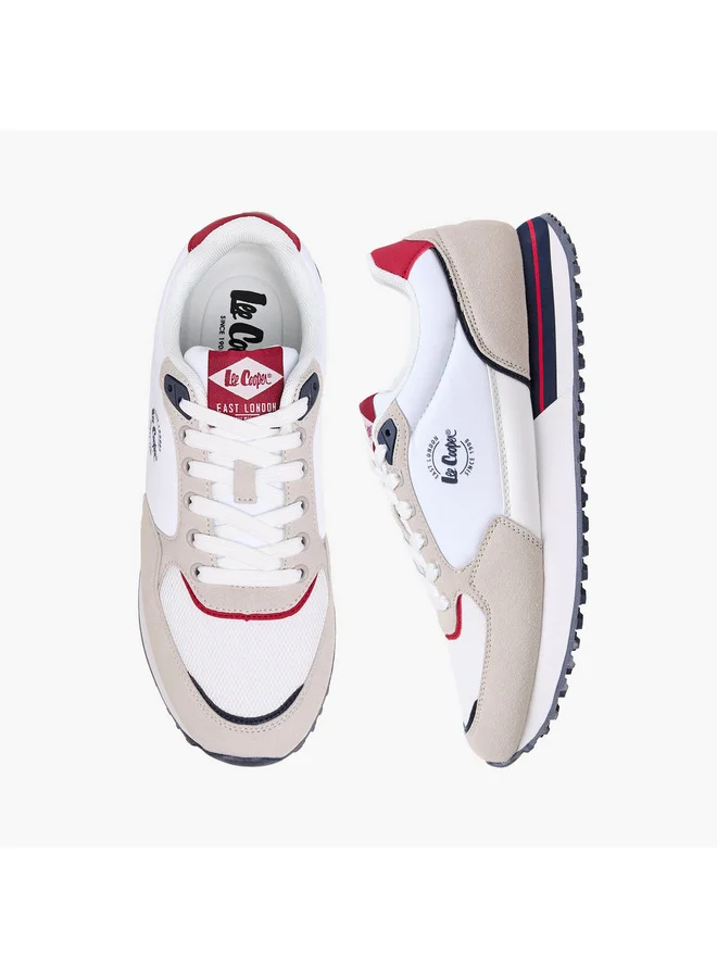 لي كوبر Women's Logo Print Sneakers with Lace-Up Closure