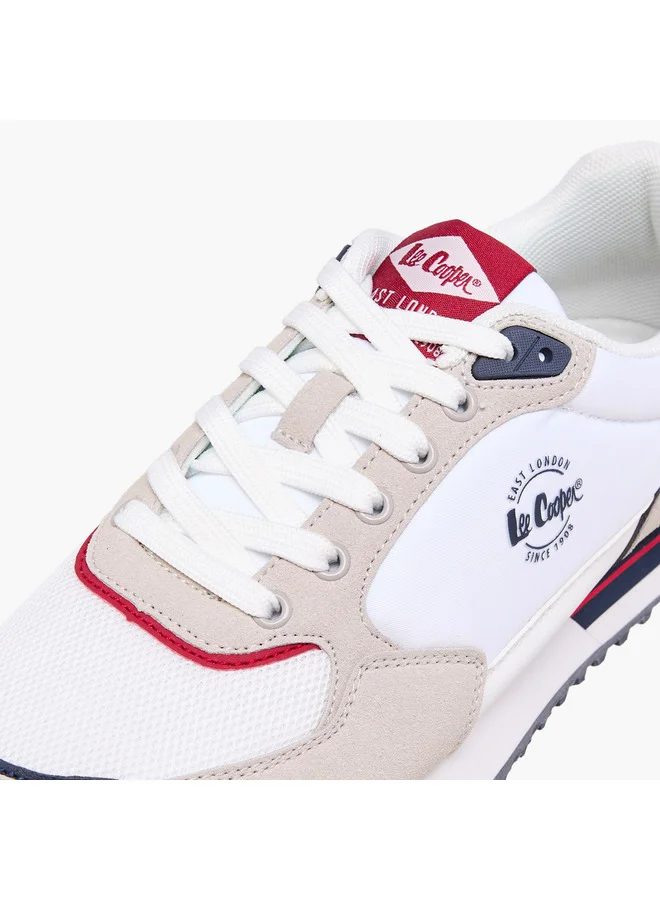 Lee Cooper Women's Logo Print Sneakers with Lace-Up Closure