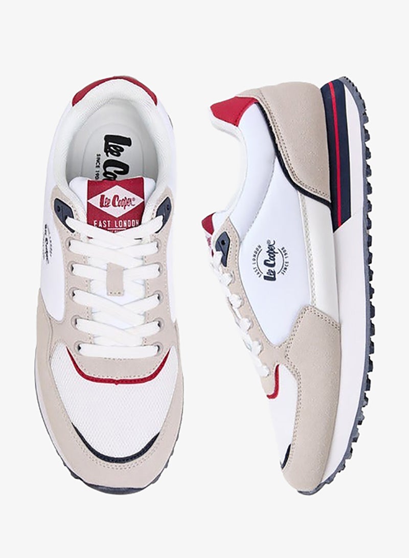 Lee Cooper Women's Logo Print Sneakers with Lace-Up Closure - Image 3