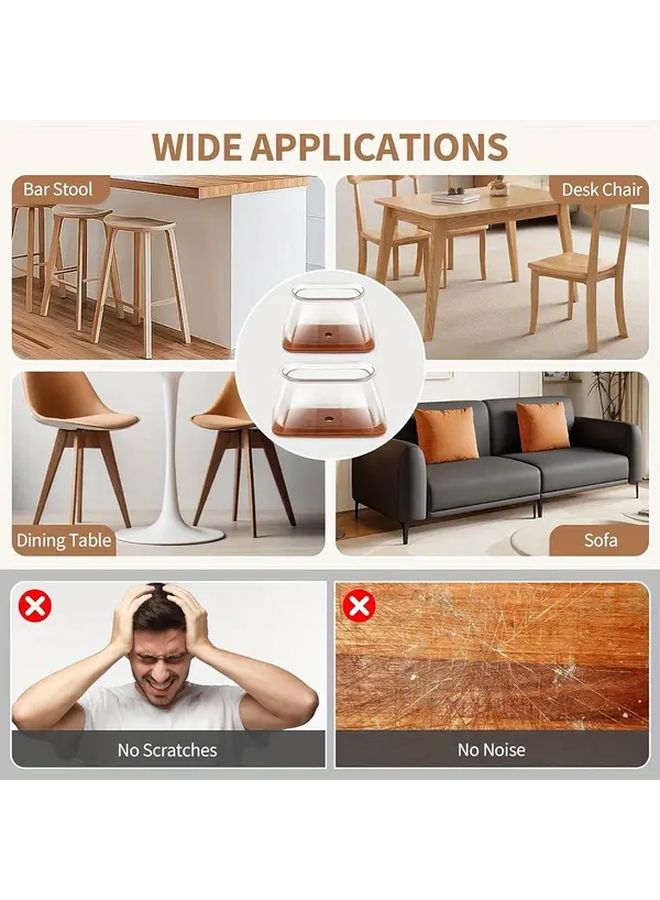 20pcs XL Heavy Duty Felt Furniture Leg Protectors for Chair Floor Protection - Image 2