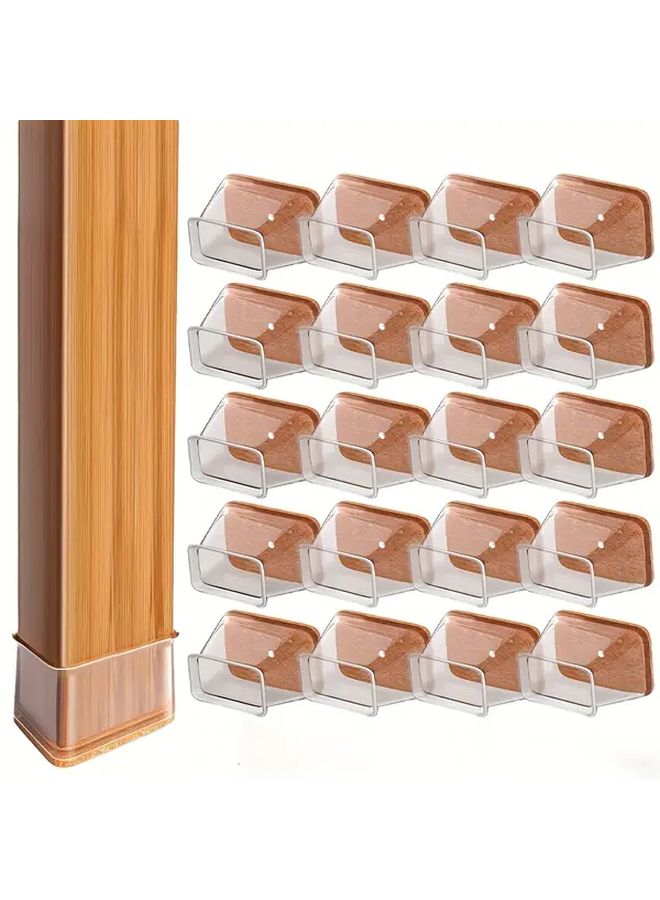 20pcs XL Heavy Duty Felt Furniture Leg Protectors for Chair Floor Protection - Image 1