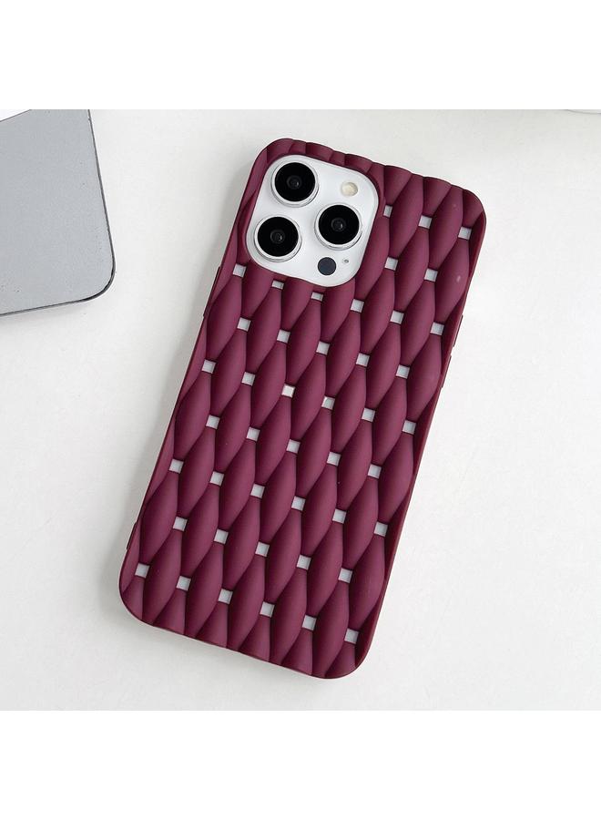 زبون جراب لهاتف iPhone 11 Pro Max، جراب هاتف TPU بلون سادة ومبرد منسوج - Image 2