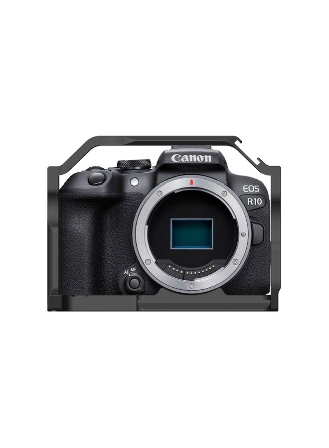 Aluminum Alloy Camera Cage for Canon EOS R10 – Precision Fit with Accurate Cutouts, Ergonomic Design for Comfortable Grip, Rich Interfaces for Accessory Expansion, Vertical Shooting Stabilizer, and Video Photography Kit ﻿ ﻿ - Image 1