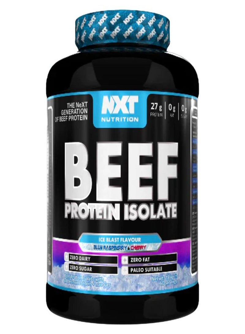 NXT Nutrition NXT hydrolyzed Beef Protein Isolate Low Fat, Low Carb, Zero Sugar supports lean muscle growth, strength and recovery fast absorption keto and paleo friendly Ice Blast 1.8Kg - Image 1