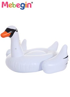 MEBEGIN White Swan Shape Inflatable Pool Float, Cartoon Swimming Ring for Kids and Adults, Swimming Pool Flotage Lounge Toy, Made of High-quality PVC Material, Easy to Carry and Store, Great Playmate in Summer, 195*140*127cm  - Image 2