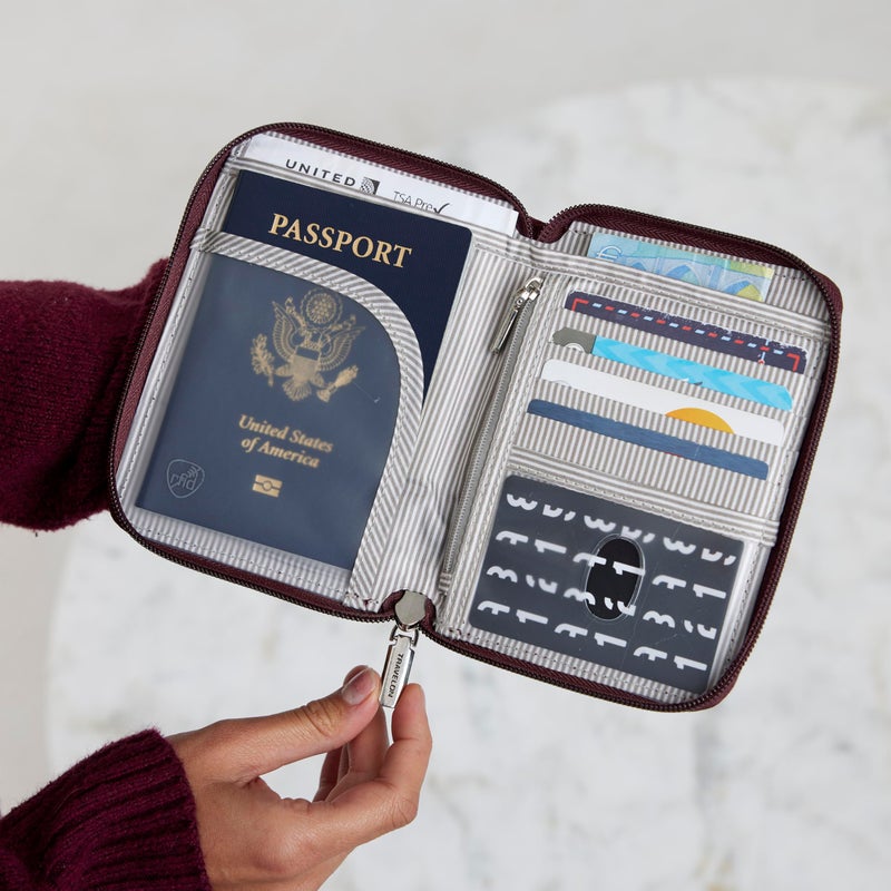 Travelon Travelon RFID Blocking Passport Zip Wallet, Black, 4.5"x 6"x 0.75"  - Image 4