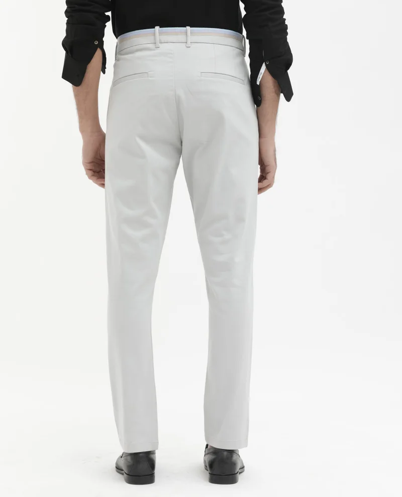 Rare Rabbit Men's Plain Cotton Stretch Trouser