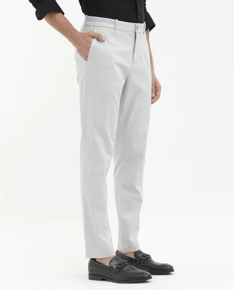 Rare Rabbit Men's Plain Cotton Stretch Trouser