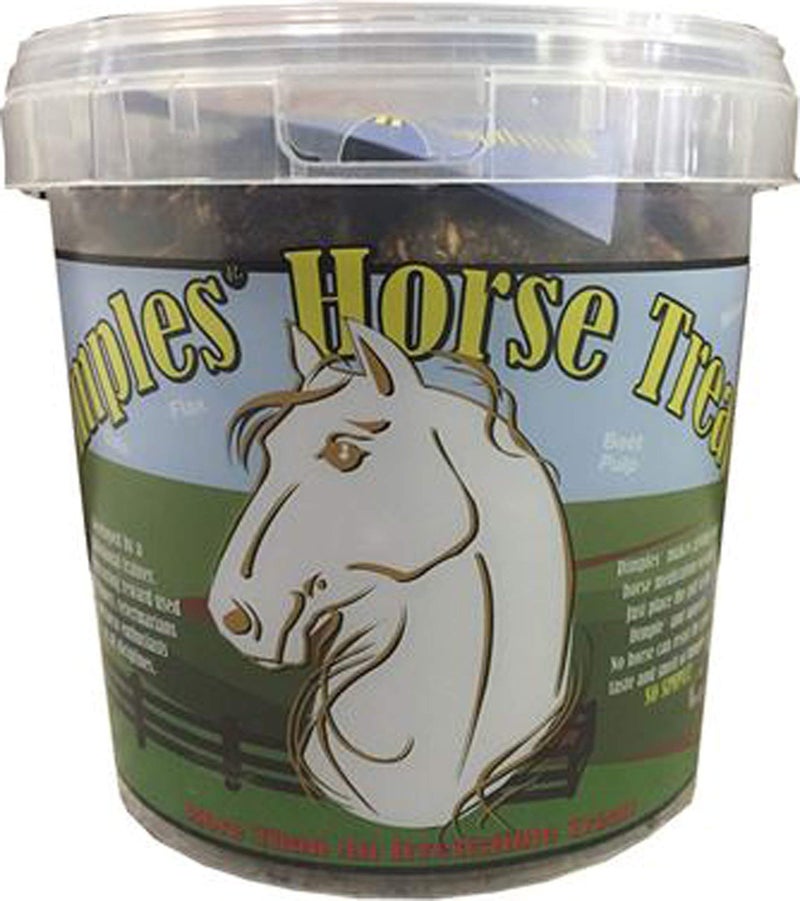 Dimples Horse Treats with Pill Dimples - Pack of 2 3lb Tubs of USA-Made Horse Cookies With Beet Pulp - Tasty, Healthy, & Organic Treats - Equine Pill Pockets For Meds