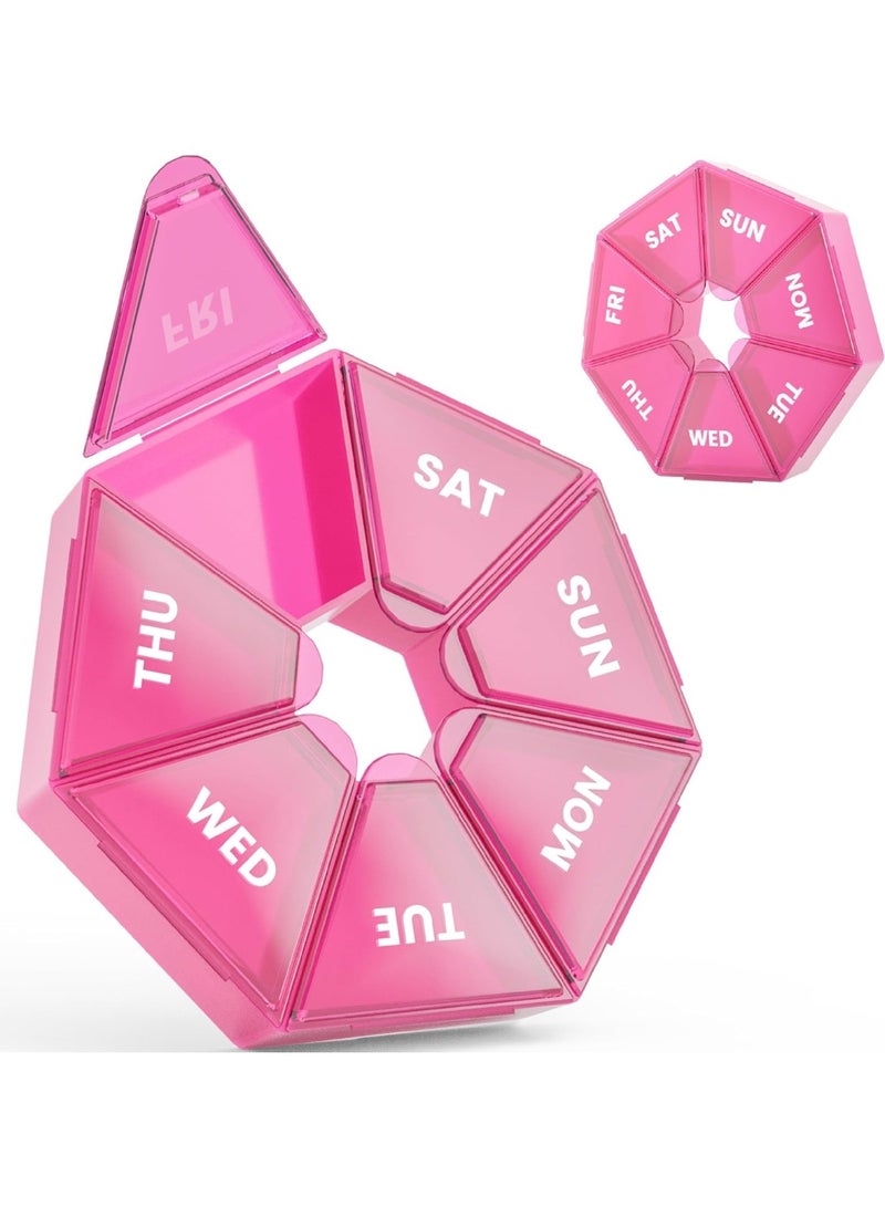 Weekly Pill Organizer 7 Day – 2PCS Large Pill Box with Easy-Open Lids – Portable Medicine, Vitamin & Supplement Holder for Tablets and Fish Oil Capsules – High Capacity Design Holds Up to 10 Pills per Compartment - Image 1