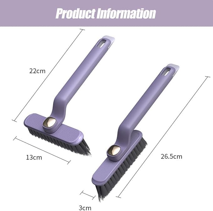 HIMJA Multi-Function Bathroom Plastic Cleaning Brush,Tiles Cleaning Brush,Hard Bristle Rotating Crevice Gap Cleaning Brushes for Bathroom,Floor Cleaner Brush - Image 3