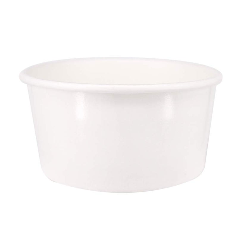 Belinlen 100 Count 6 OZ Disposable White Ice Cream Cups - Medium Hot and Cold To Go Paper Cups - Takeout Food Container - Image 3