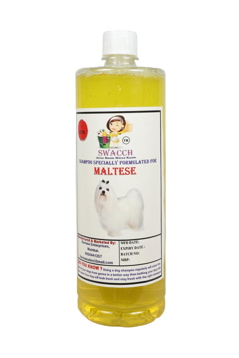 swacch Shampoo | Puppy Safe Shampoo | PH Balanced | Ditch to Itch for Maltese Dog Shampoo 1 Litre (Lemon) + Spike Ball Chew Toy Combo Pack - Image 2