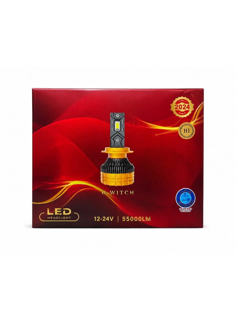 تاكبرو لمبات  switch LED أمامية للسيارة H1 – إضاءة فائقة السطوع – رؤية أوضح أثناء القيادة الليلية  (2 قطعة) - Image 3