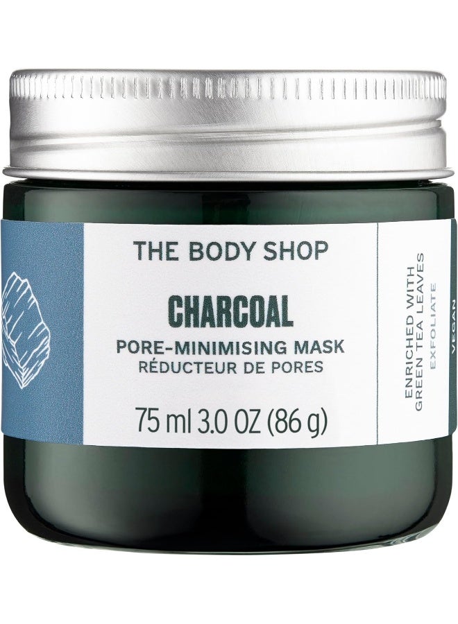 THE BODY SHOP قناع الفحم لتقليل المسام | مثبت سريرياً لتقليل المسام بشكل مرئي وتقشير البشرة | يمتص الزيت الزائد ويزيل الأوساخ والشوائب، 75 مل - Image 1