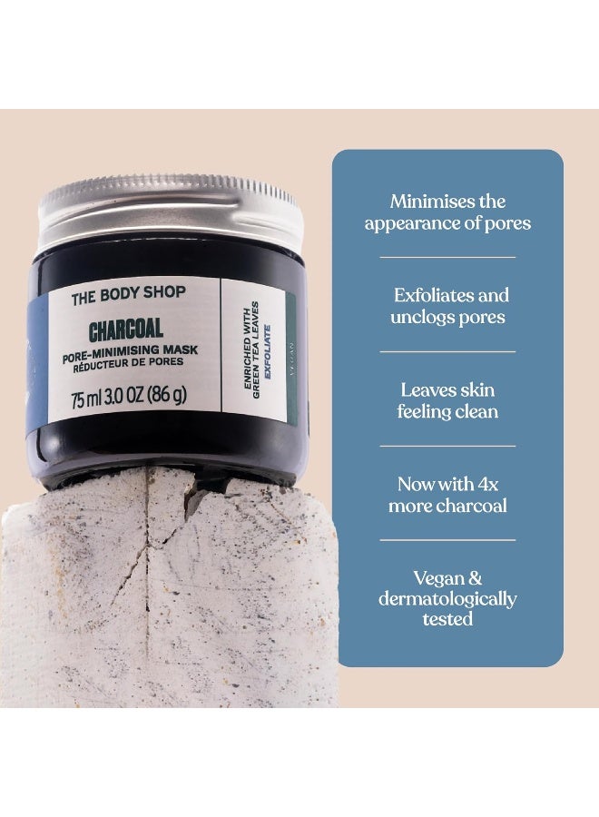 THE BODY SHOP قناع الفحم لتقليل المسام | مثبت سريرياً لتقليل المسام بشكل مرئي وتقشير البشرة | يمتص الزيت الزائد ويزيل الأوساخ والشوائب، 75 مل - Image 5