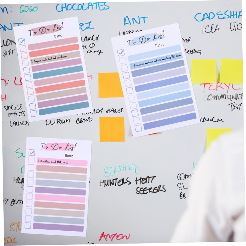 4 Color Self Stick Notepads for Planner Office Home School Organize Tasks Schedule Planning Do Lists - Image 4