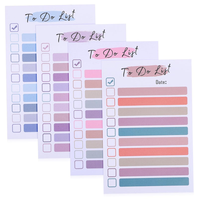 4 Color Self Stick Notepads for Planner Office Home School Organize Tasks Schedule Planning Do Lists - Image 2