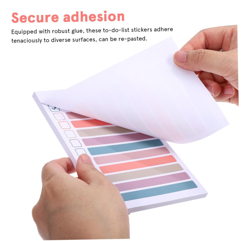 4 Color Self Stick Notepads for Planner Office Home School Organize Tasks Schedule Planning Do Lists - Image 3