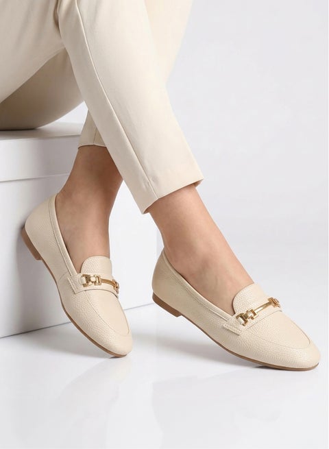 Women’s Pebble-Grain Leather Loafers
