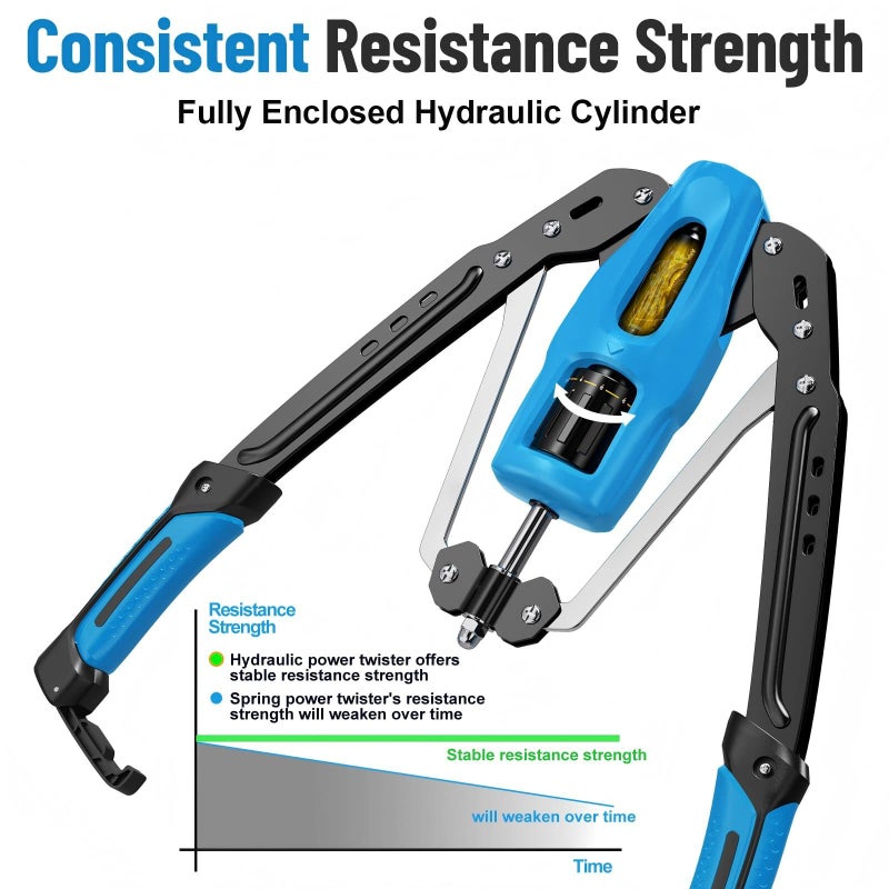 Tepemccu Twister Arm Exerciser - Adjustable 22-440lbs Hydraulic Power Twister, Home Chest Expander for Arm Exercise and Shoulder Muscle Training Fitness Equipment - Image 3