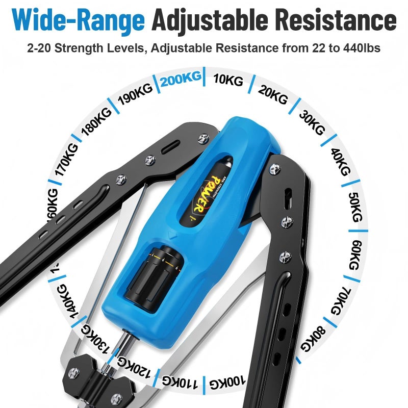 Tepemccu Twister Arm Exerciser - Adjustable 22-440lbs Hydraulic Power Twister, Home Chest Expander for Arm Exercise and Shoulder Muscle Training Fitness Equipment - Image 2