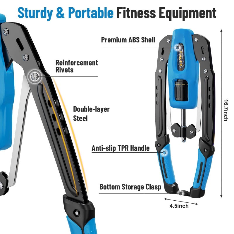 Tepemccu Twister Arm Exerciser - Adjustable 22-440lbs Hydraulic Power Twister, Home Chest Expander for Arm Exercise and Shoulder Muscle Training Fitness Equipment - Image 5