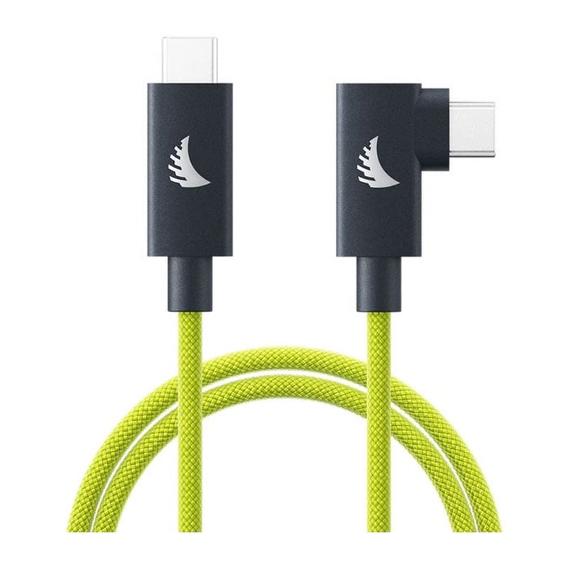 Angelbird USB-C 4.0 Solid Flex Cable Right-Angle Lime 32 cm-1 ft