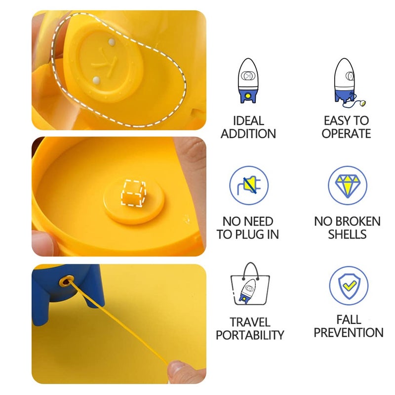 Calidaka Egg Yolk Mixer with Pulling Rope, Egg Scrambl-er Shaker, Quick Golden Manual Egg Maker,Egg Homogenizer Manual Puller Egg Shaker for Kitchen Mixing Egg Whites and Yolks - Image 3